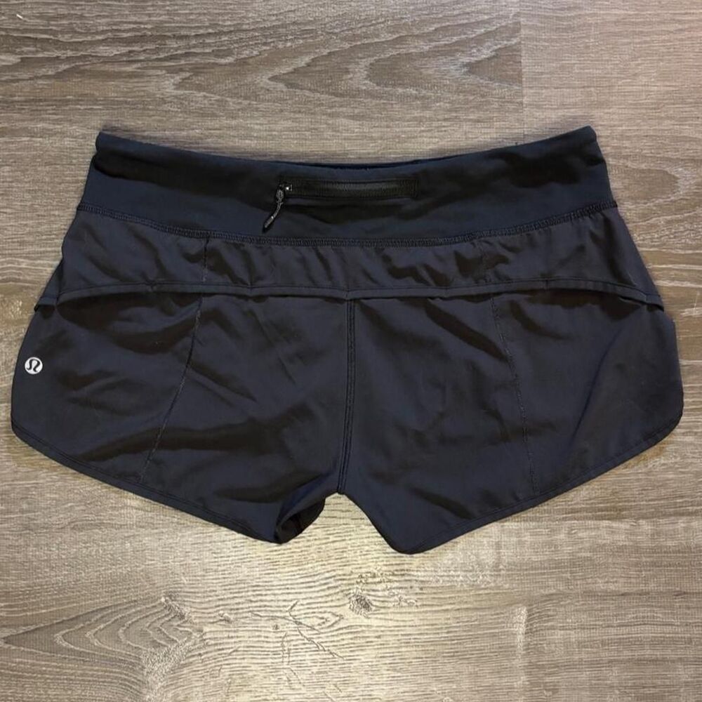 Lululemon Black Speed Up Low-Rise 2.5” Running Shorts - Size 8